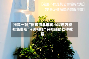 推荐一款“微乐河北麻将小程序万能挂免费版”+透视挂”开挂辅助软件教程