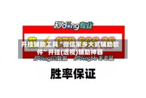 开挂辅助工具“微信家乡大贰辅助软件”开挂(透视)辅助神器