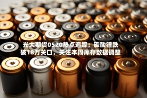 光大期货0520热点追踪：碳酸锂跌破18万关口，关注本周库存数据调整