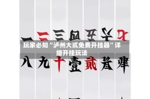 玩家必知“泸州大贰免费开挂器”详细开挂玩法