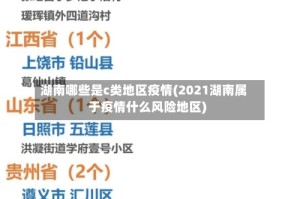 湖南哪些是c类地区疫情(2021湖南属于疫情什么风险地区)