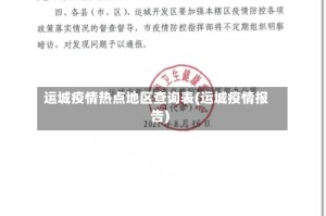 运城疫情热点地区查询表(运城疫情报告)