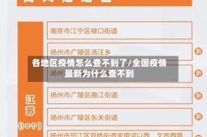 各地区疫情怎么查不到了/全国疫情最新为什么查不到