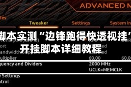 独家脚本实测“边锋跑得快透视挂”附开挂脚本详细教程
