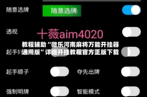 教程辅助“微乐河南麻将万能开挂器通用版”详细开挂教程官方正版下载