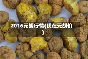 2016元胡行情(现在元胡价)