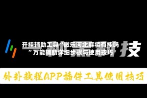 开挂辅助工具“微乐河北麻将有挂吗”万能辅助详细步骤与使用技巧