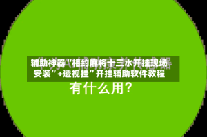 辅助神器“相约麻将十三水开挂现场安装”+透视挂”开挂辅助软件教程