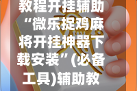 教程开挂辅助“微乐捉鸡麻将开挂神器下载安装”(必备工具)辅助教学