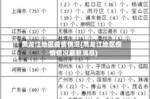 黑龙江地区疫情情况(黑龙江地区疫情情况最新消息)