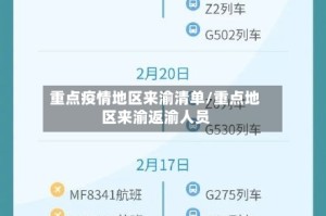 重点疫情地区来渝清单/重点地区来渝返渝人员