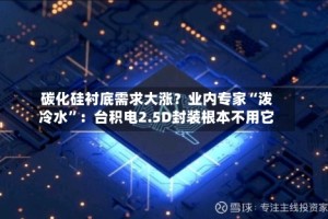 碳化硅衬底需求大涨？业内专家“泼冷水”：台积电2.5D封装根本不用它