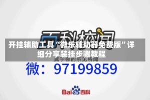 开挂辅助工具“微乐辅助器免费版”详细分享装挂步骤教程