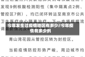 今年发生过疫情地区有多少/今年疫情有多少例