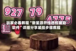 玩家必看教程“新星游开挂透视辅助软件”详细分享装挂步骤教程