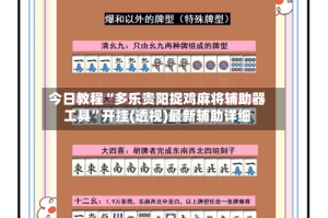 今日教程“多乐贵阳捉鸡麻将辅助器工具”开挂(透视)最新辅助详细