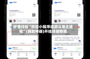秒懂经验“微信小程序途游斗地主透视”(辅助神器)开挂详细教程