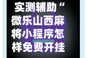 实测辅助“微乐山西麻将小程序怎样免费开挂”智能辅助工具使用教程