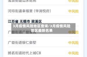 3月疫情风险地区查询/3月疫情风险地区最新名单