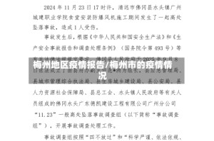 梅州地区疫情报告/梅州市的疫情情况
