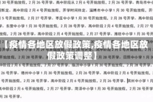 【疫情各地区放假政策,疫情各地区放假政策调整】