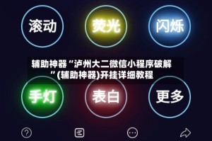 辅助神器“泸州大二微信小程序破解”(辅助神器)开挂详细教程