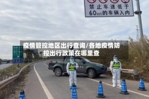 疫情管控地区出行查询/各地疫情防控出行政策在哪里查