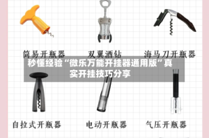 秒懂经验“微乐万能开挂器通用版”真实开挂技巧分享