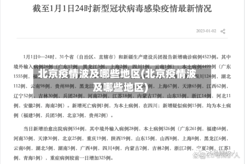 北京疫情波及哪些地区(北京疫情波及哪些地区)-第1张图片