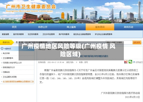 广州疫情地区风险等级(广州疫情 风险区域)-第1张图片