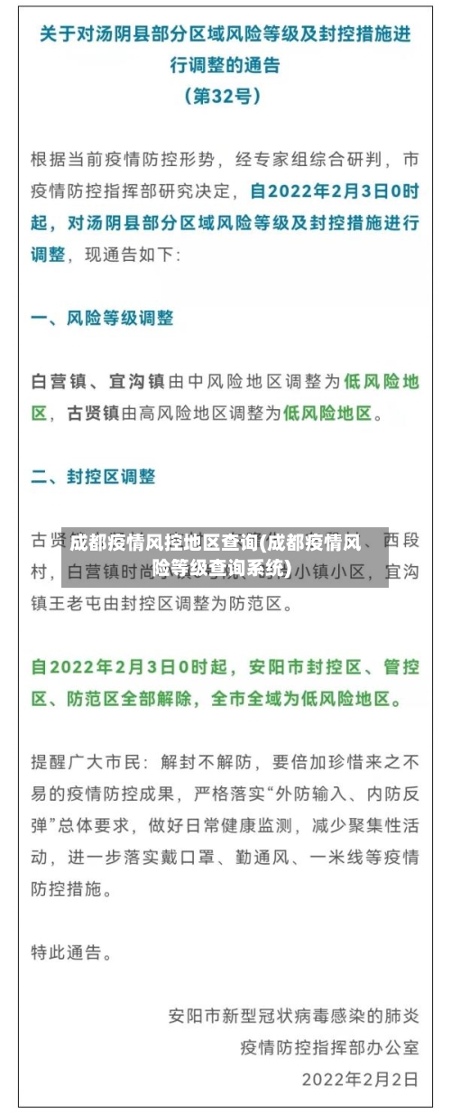 成都疫情风控地区查询(成都疫情风险等级查询系统)-第1张图片