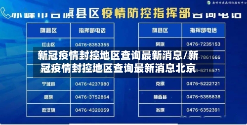 新冠疫情封控地区查询最新消息/新冠疫情封控地区查询最新消息北京-第1张图片