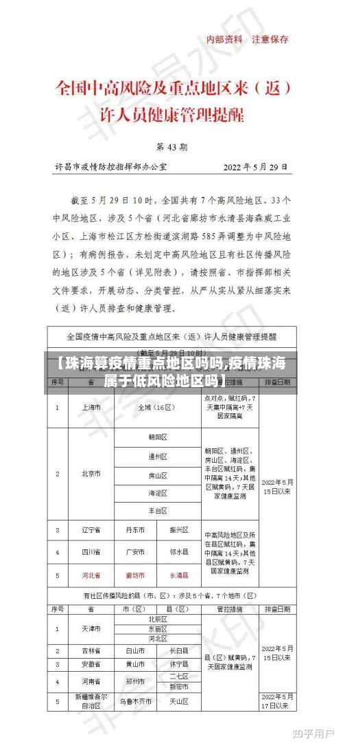 【珠海算疫情重点地区吗吗,疫情珠海属于低风险地区吗】-第1张图片