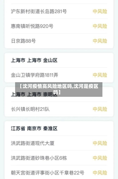 【沈河疫情高风险地区吗,沈河是疫区吗】-第1张图片