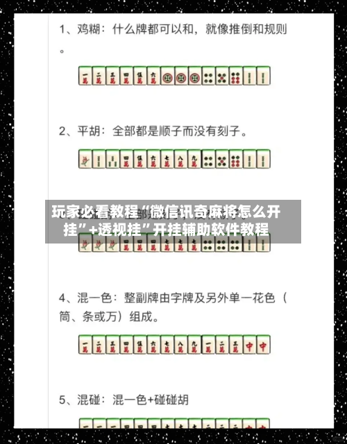 玩家必看教程“微信讯奇麻将怎么开挂”+透视挂	”开挂辅助软件教程-第1张图片