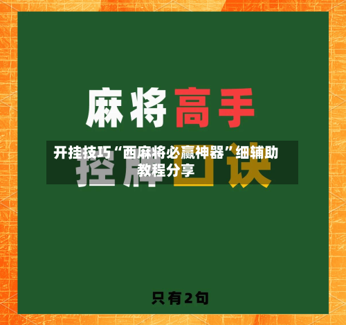 开挂技巧“西麻将必赢神器	”细辅助教程分享-第1张图片