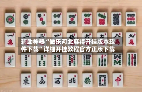 辅助神器“微乐河北麻将开挂版本软件下载	”详细开挂教程官方正版下载-第1张图片