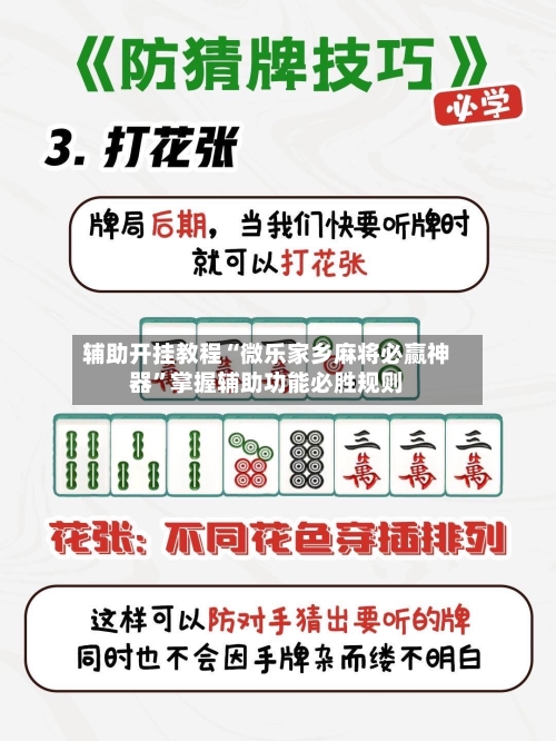 辅助开挂教程“微乐家乡麻将必赢神器”掌握辅助功能必胜规则-第1张图片