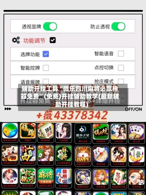 辅助开挂工具“微乐四川麻将必赢神器免费”(免费)开挂辅助教学(最新辅助开挂教程)-第1张图片