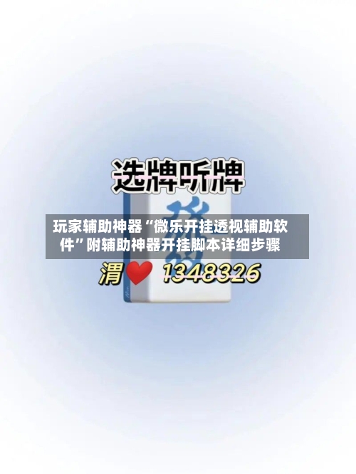 玩家辅助神器“微乐开挂透视辅助软件”附辅助神器开挂脚本详细步骤-第1张图片