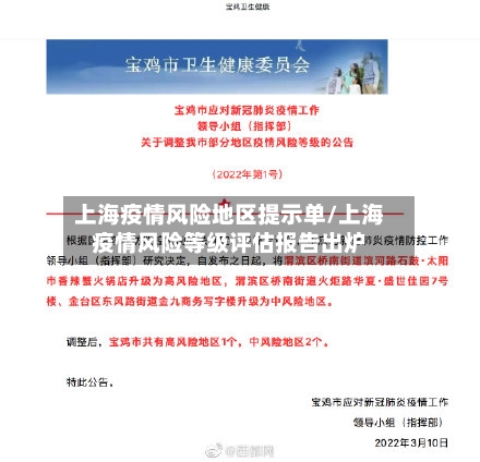 上海疫情风险地区提示单/上海疫情风险等级评估报告出炉-第1张图片