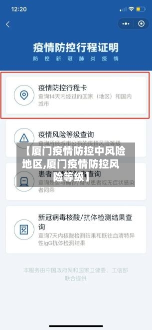 【厦门疫情防控中风险地区,厦门疫情防控风险等级】-第1张图片