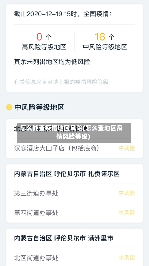 怎么能查疫情地区风险(怎么查地区疫情风险等级)-第1张图片