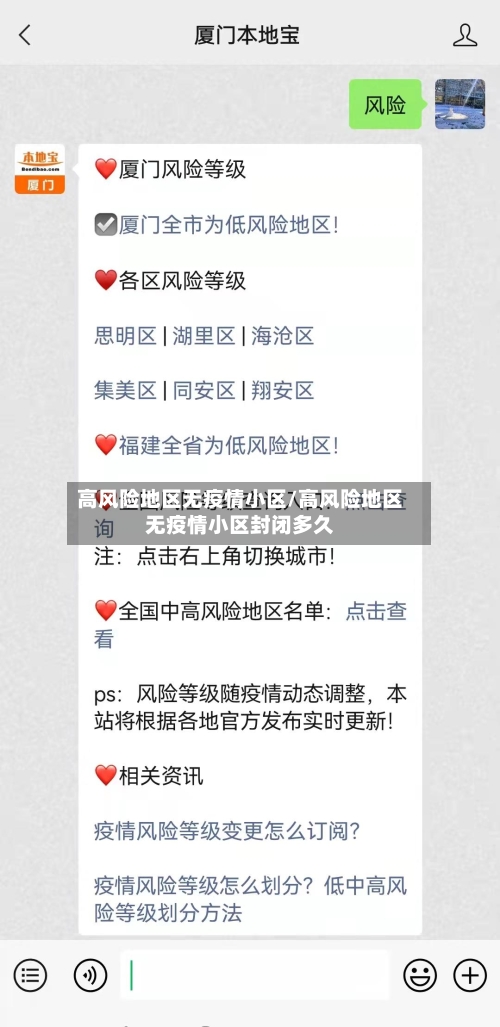 高风险地区无疫情小区/高风险地区无疫情小区封闭多久-第1张图片