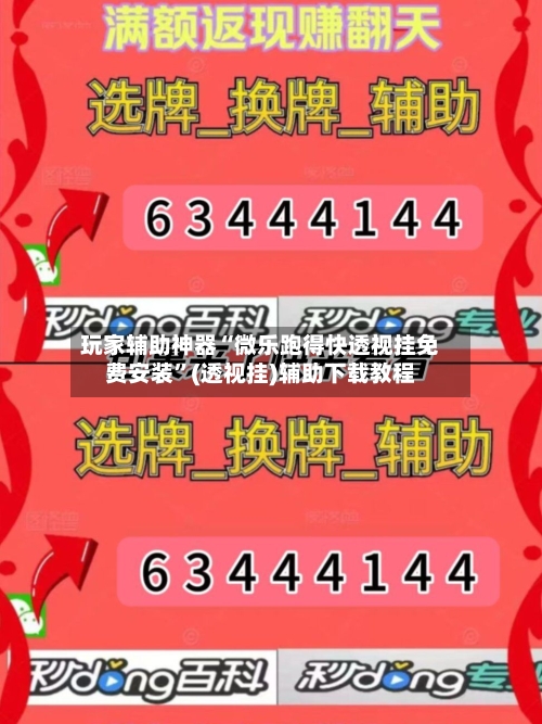 玩家辅助神器“微乐跑得快透视挂免费安装”(透视挂)辅助下载教程-第1张图片