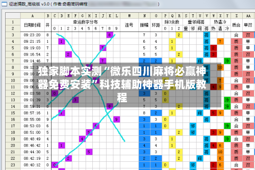 独家脚本实测“微乐四川麻将必赢神器免费安装”科技辅助神器手机版教程-第1张图片