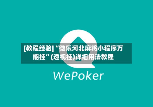 [教程经验]“微乐河北麻将小程序万能挂”(透视挂)详细用法教程-第1张图片