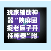 玩家辅助神器“陕麻圈捉老麻子开挂神器	”附开挂脚本详细教程-第1张图片