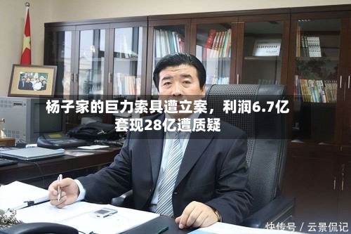 杨子家的巨力索具遭立案，利润6.7亿套现28亿遭质疑-第1张图片