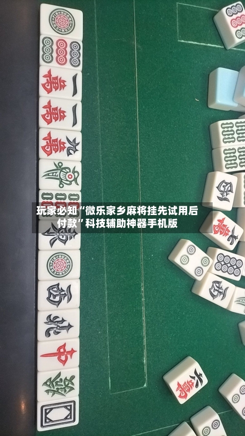 玩家必知“微乐家乡麻将挂先试用后付款”科技辅助神器手机版-第1张图片